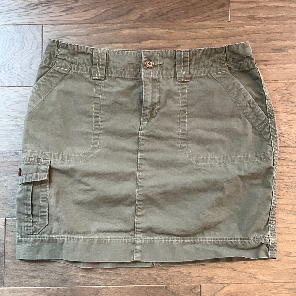 Army Green Cargo Skirt
